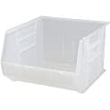 QUANTUM STORAGE SYSTEMS QUS270CLCS Ultra Stack & Hang Heavy Duty Part Organizer Clear Bins 18" L x 17" W x 11" H 3 Pack