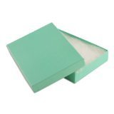 RJ Displays 10 Pack Robin's Egg Blue Teal Cotton Filled Jewelry Boxes for Necklace, Bracelet, Anklet 5.25" x 3.75" x 1"