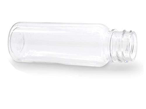 12PCS 1oz / 30Ml Empty Clear PET Plastic Tube Bottle Containers With Silver Aluminum Screw Cap For Makeup Lotion Essential Oils Creams Powders