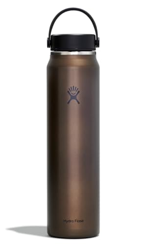 Hydro Flask 40 Oz Lightweight Trail Series Wide Flex Cap Obsidian- Hiking Water Bottle
