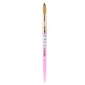 Kiara Sky Kolinsky Acrylic Nail Brush #14 - Pure Kolinsky Sable Hair, Pink Crystal Handle, Acetone Resistant, for Acrylic Application, Extensions & 3D Beauty & Personal Care KIARA SKY