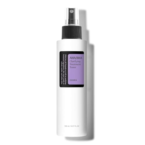 COSRX AHA/BHA Treatment Toner 5.07 fl.oz/ 150ml, Facial Exfoliating Spray for Whiteheads, Pores, & Uneven Skin, Korean Toner, Not Tested on Animals