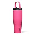 Corkcicle Go Cup XL - Leak-Proof Travel Tumbler - Triple Insulated Stainless Steel Water Bottle - Easy-Carry Handle - Summer Drinkware Gift - Keeps…