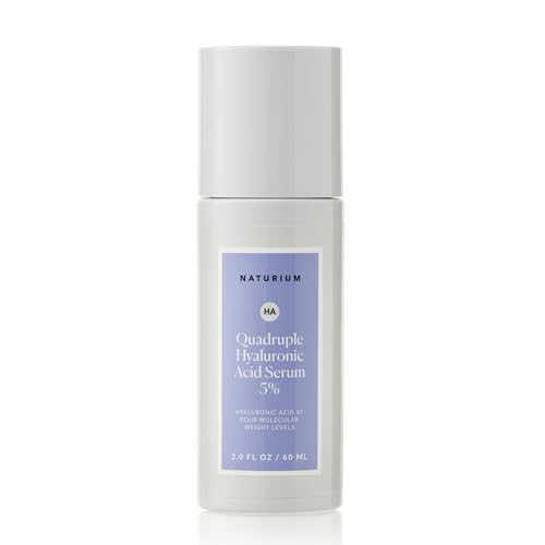 Naturium Quadruple Hyaluronic Acid Serum 5% Jumbo, Hydrating & Plumping Face Serum, Anti-Aging & Moisturizing Skin Care, Fragrance-Free, 2 oz Beauty and Personal Care Naturium Default Title