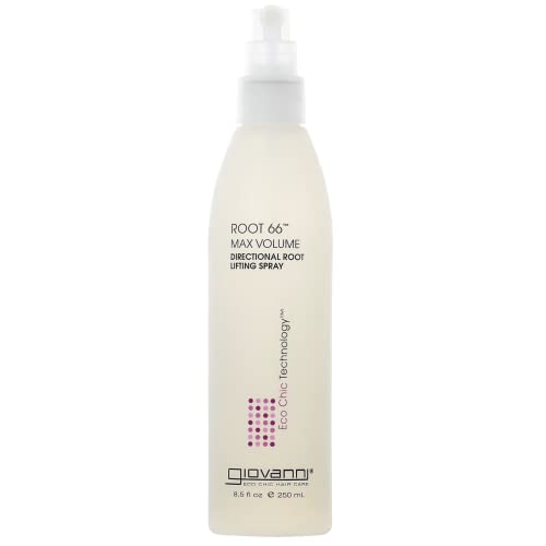 GIOVANNI Eco Chic Root 66 Max Volume Spray, 8.5 oz. - For Fine Lifeless Hair, Pro-Vitamin B5, Horsetail Extract, Sea Salt, Kiwi, Lauryl & Laureth