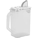 Buddeez Kitchen Pantry Container - Easy Grip Handle for Mess Free Use - Flour and Sugar Storage Made Simple - 4 Quart White Lid