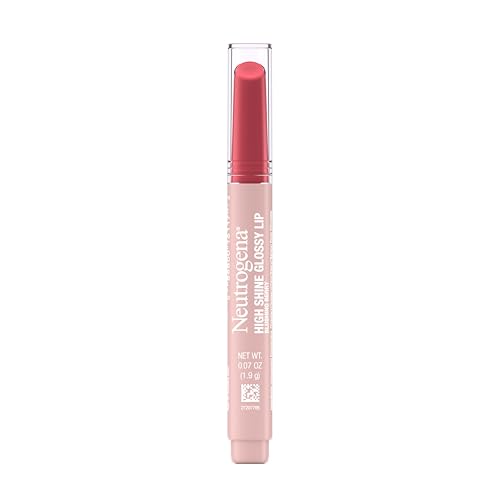 Neutrogena High Shine Glossy Lip, Nourishing Lip Gloss with Maracuja Oil, Antioxidant Vitamin E & Vitamins, Non-Retractable, Buildable Pigmented