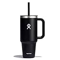 Hydro Flask 40 Oz Travel Tumbler with Handle, Lid and Straw - Insulated Stainless Steel in 40 Oz Black