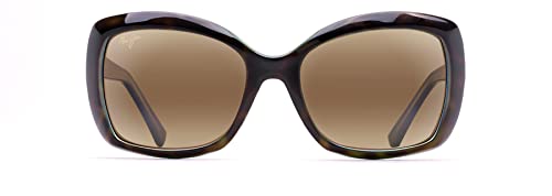 Maui Jim Women's Orchid Polarized Fashion Sunglasses, Tortoise w/Peacock/HCL® Bronze, Medium