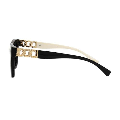 Nine West Women's Katia Sunglasses Square, Black, 55mm