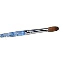 Blue Handle CRIMPED 100% Kolinsky Acrylic Nail Brush (Crimped 14) Beauty & Personal Care Blue Handle