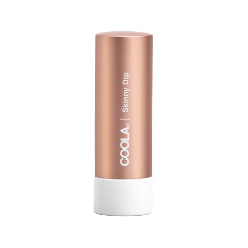 COOLA Organic Tinted Lip Balm & Mineral Sunscreen with SPF 30, Dermatologist Tested Lip Care for Daily Protection, Vegan, Skinny Dip, 0.15 Oz