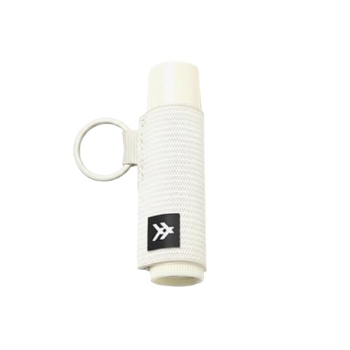 Thread Wallets Elastic Chapstick and Lip Gloss Holder Keychain (Off-white)