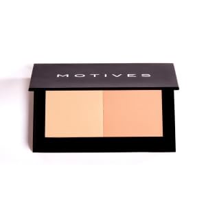 Motives® Bronzing Duo - Dual-Tone Matte & Shimmer Bronzer for Contour & Glow | Lightweight, Blendable, Long-Lasting Formula | Sun-Kissed, Natural