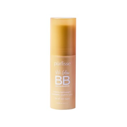 p?rlisse ViVi Glow BB Highlighter Makeup Stick - Creamy Face Highlighter for a Dewy, Luminous Finish - Hydrating Formula with Hyaluronic Acid, Jasmine