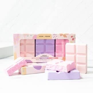 Joon X Moon Bath Bomb Gift Set, Lavender-Champagne-Rose 11 oz, Soothing Bath Soak for Relaxation and Hydrated Skin