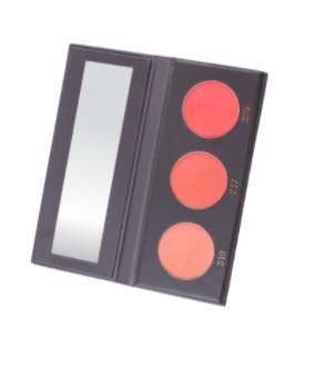 KAB Cosmetics - BlushMeUp Palette - Tricolor, Pressed-Powder Blush Palette with Compact Mirror - 3 Long-Lasting, Pink Blush Shades of Cruelty-Free