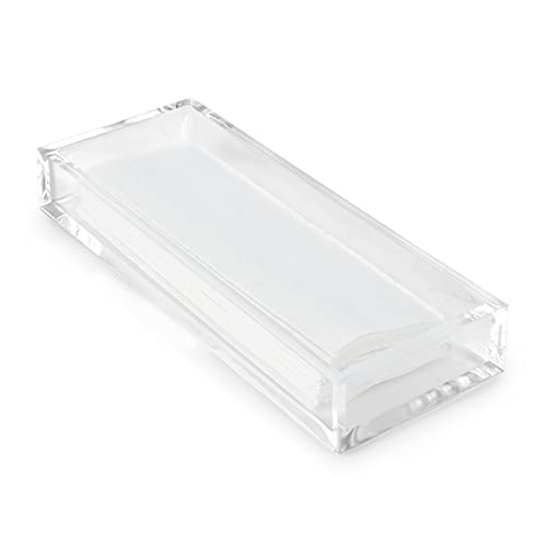 Huang Acrylic Clear Hand Towel Tray 11"x4" (10.5"x3.5" Internal) | for Bathrooms, Kitchens, Hosting, Picnics, Parties | Long Lasting Premium Acrylic…