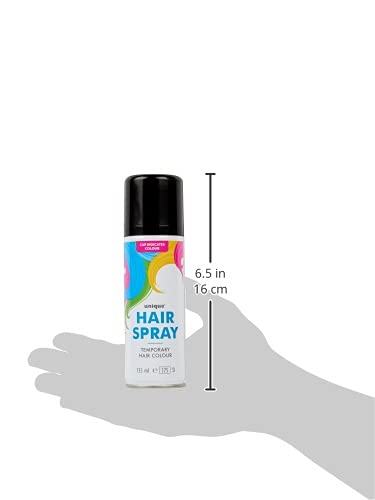 Neon Black Temporary Hair Spray (4.5 fl. oz) 1 Count - Easy-to-Use Colorful Hair Styling for Festivals, Parties, and Events