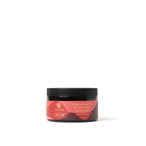 As I Am Long and Luxe Groedge Edge Controller 4oz - Rejuvenates, Strengthens Hair Line - Long Lasting Hold, Flake Free - Enriched with Pomegranate