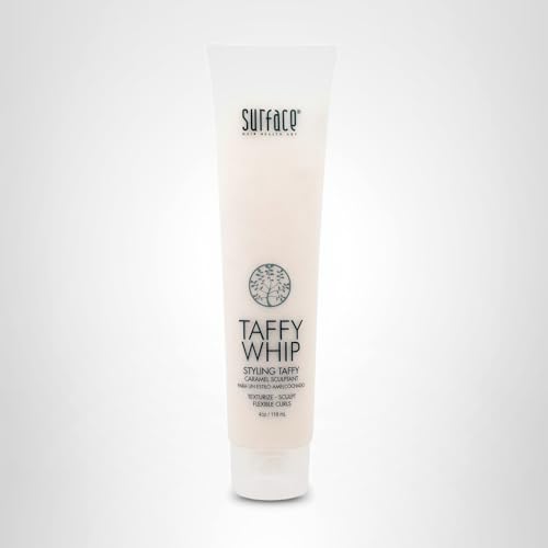 Surface Hair Taffy Whip, Styling Sculptant For Men And Women, With Natural Fibers for Structured Styling, 4 Oz.