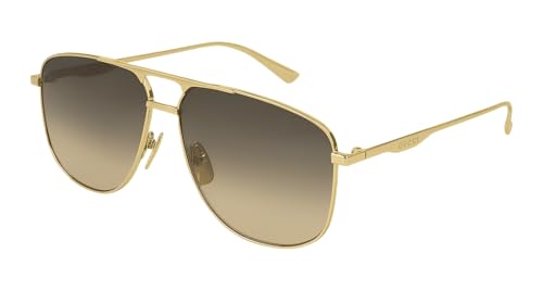 Gucci Mens GG0336S-001 Sunglasses, Gold, 60, gold, 60
