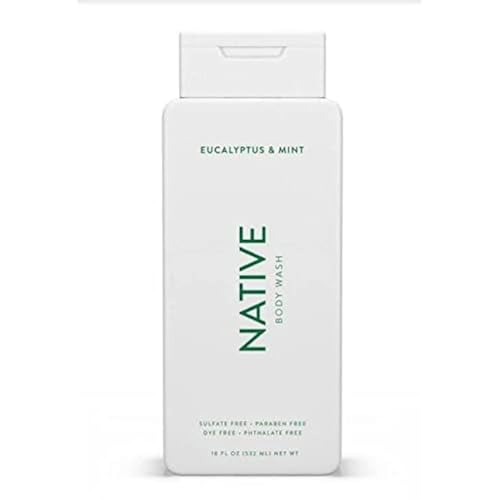 Native Body Wash - Eucalyptus & Mint - 11.5 oz (340ml), Hydrating Beauty & Personal Care Native