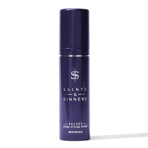 Saints & Sinners Award Winning Velvet Divine Hair Styling Potion, Thermal Protectant, Shine & Defrizzes Hair, Moisturizing Anti-Frizz Hair Cream