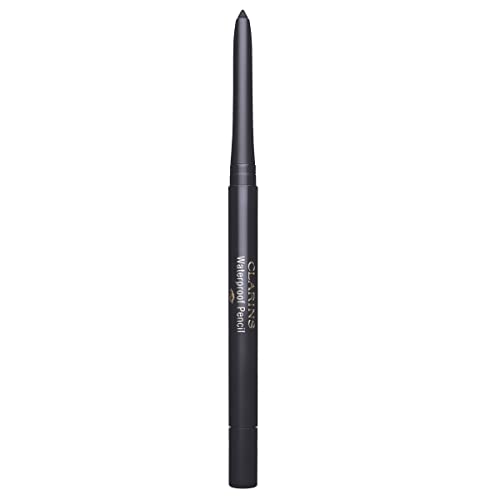 Clarins Waterproof Eye Pencil | Award-Winning | Highly Pigmented and Long-Wearing | Includes Retractable Tip, Built-In Sharpener and Smudger For Smoky