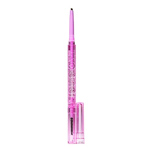 Kosas Brow Pop - Longwear Eyebrow Makeup, Dual-Sided Defining Pencil with Castor Oil for Soft, Natural Look of Real Hair - Dark Brown