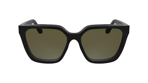 Calvin Klein Women's Sunglasses CK25500S - Black with Solid Brown Lens