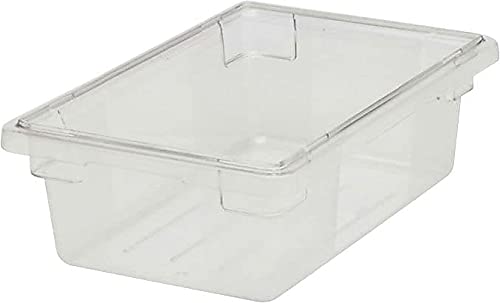 Rubbermaid Commercial Products Polycarbonate Food Storage Box/Tote, 3.5 Gallon, Clear, for Restaurant/Kitchen/Cafeteria