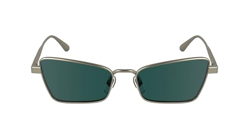 Calvin Klein Women's Sunglasses CK24110S - Matte Light Gold with Solid Green Lens