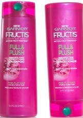 Garnier Fructis Full & Plush - Paraben-Free Fortifying Shampoo & Conditioner Set - Net Wt. 12.5 FL OZ (Shampoo) & (Conditioner) - One Set