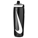 Nike Refuel Bottle 24 oz Sports Bottle BPA Free Airtight (Black/Black/White)
