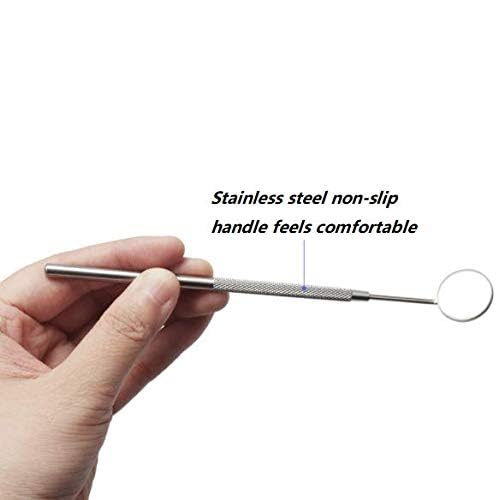 DNHCLL Makeup Mirror for Eyelash Extensions,Dental Examination Mirror Detachable Mini Mirrors Stainless Steel Beauty Tools for Observing Small Details