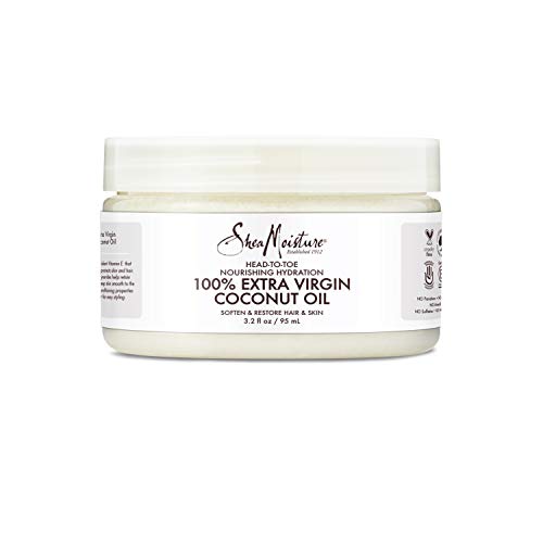 SheaMoisture 100% Extra Virgin Coconut Oil for Trial & Travel Nourishing for All Hair & Skin Types 3.2 oz