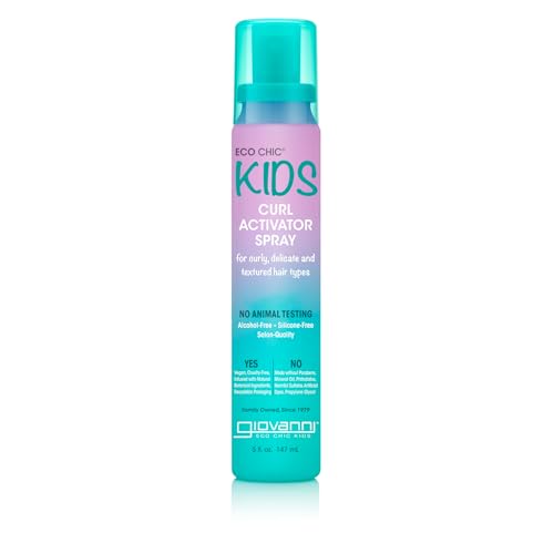 Eco Chic KIDs Curl Activator Spray - Curl Refresher Spray For Kids, Revitalizer For Curly Hair, Promotes Moisture Retention, For Delicate And Textured