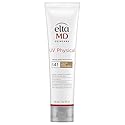 EltaMD UV Physical Tinted Mineral Sunscreen for Face SPF 41, 100% Mineral Actives Tinted Face Lotion, Water Resistant, Paraben-Free, Transparent Zinc