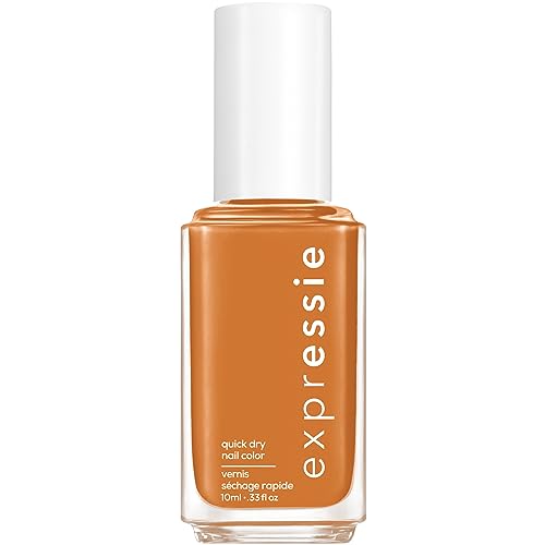 essie Expressie Nail Polish, Quick-Dry Brown Orange Nail Polish, Vegan, Saffr-on The Move, 0.33 fl oz Beauty & Personal Care essie