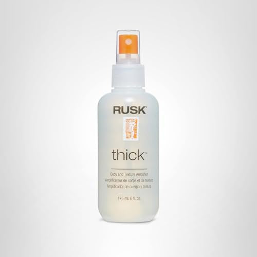 RUSK Designer Collection Thick Body and Texture Amplifier Spray, 6 Oz, For Fine, Limp, Flat or Lazy Hair Types - Contains Wheat Protein, Adds