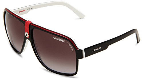 Carrera unisex adult Carrera 33/S Sunglasses, Black Crystal White/Gray Gradient, 62mm 11mm US