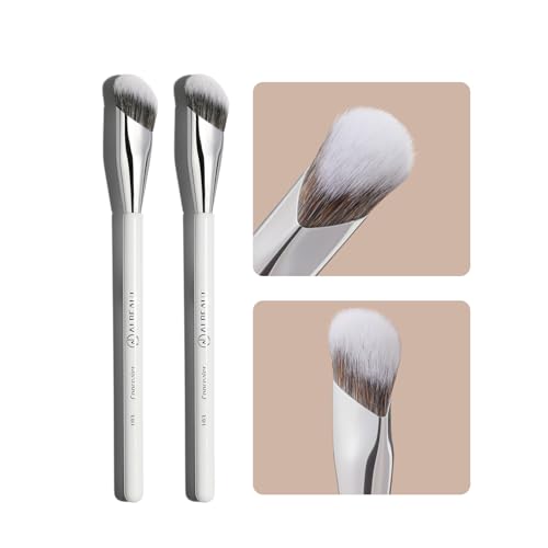 Albeaut Concealer Makeup Brushes 2 PCS Angled Brushes for Liquid, Cream, Stick Concealer Foundation Nose Contour Eyeshadow Blending(193-2pcs) Beauty and Personal Care ALBEAUT Default Title