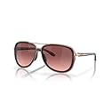 Oakley Womens OO4129 Split Time Aviator Sunglasses, Crystal Raspberry/G40 Black Gradient, 58 mm