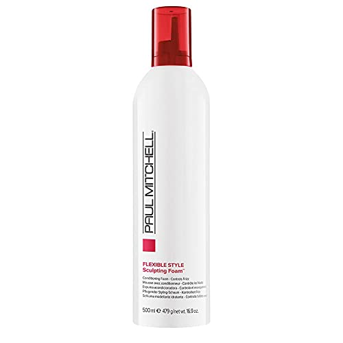 Paul Mitchell Sculpting Foam, Touchable, Flexible Hold + Frizz Control, For All Hair Types, 16.9 oz
