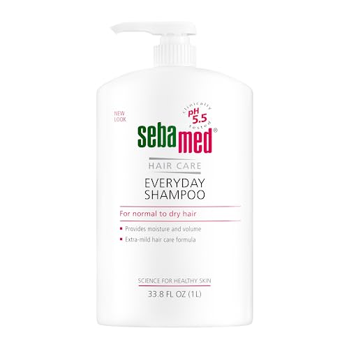 SEBAMED Everyday Shampoo for All Hair Types and Sensitive Scalp 33.8 Fl. Oz (1L) Hypoallergenic Dermatologist Recommended pH 5.5 Soap and Alkali Free