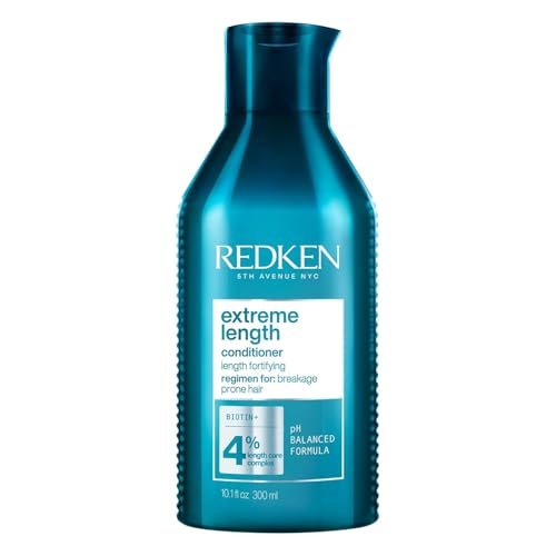 Redken Extreme Length Conditioner For Damaged Hair - Fortifies, Strengthens and Conditions Hair, Infused With Biotin & Castor Oil For Hair Growth