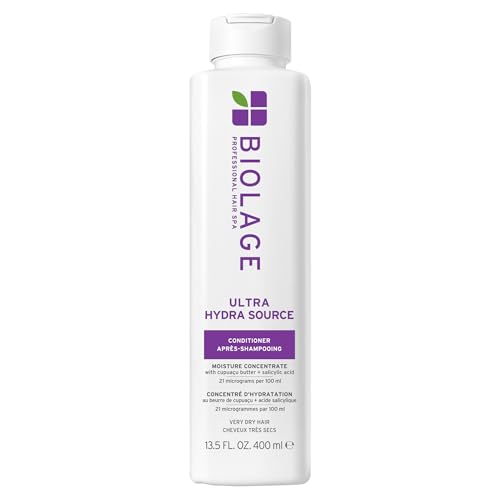 Biolage Ultra Hydra Source Conditioning Balm | Deep Hydrating Conditioner | Renews Hair's Moisture | For Very Dry Hair | Silicone-Free | Vegan | Salon