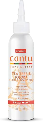 Cantu Shea Butter Tea Tree & Jojoba Hair & Scalp Oil 6 Ounce (180ml) (2 Pack)