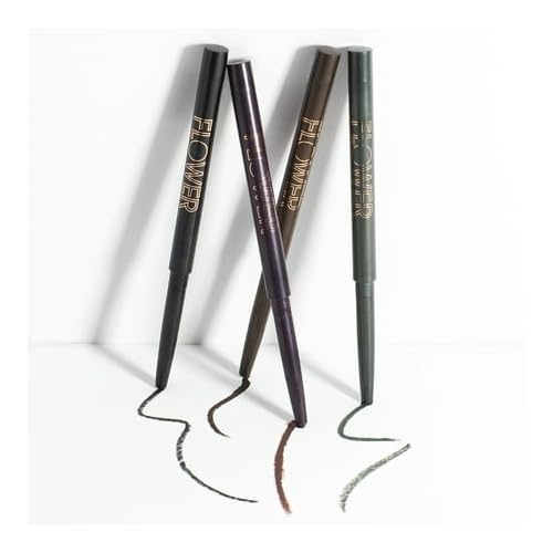 FLOWER BEAUTY Wear Long Wear Eyeliner Pencil - Long Lasting, Fade Resistant, Smooth Application Retractable Eye Liner, Forever Emerald, 0.01 Ounce